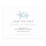 Starfish Pair Save the Date Postcard