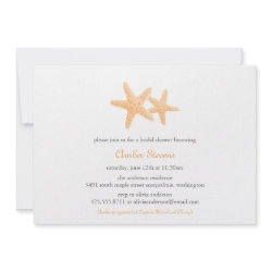 Starfish Pair Shower/Party Invitation invitation