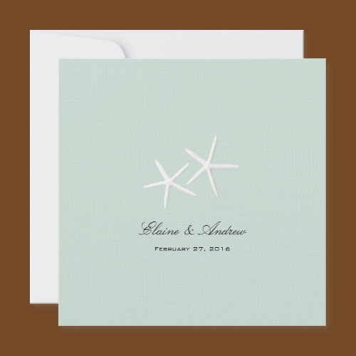 Starfish Passion Custom Beach Wedding Invitations