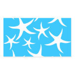 Starfish Pattern, Bright Turquoise Blue and White. Business Card
