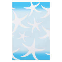 Starfish Pattern, Bright Turquoise Blue and White. Full Color Flyer