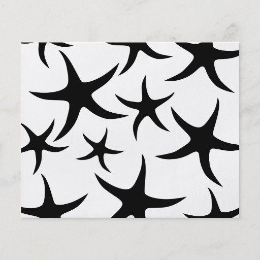 Starfish Pattern in Black and White. Custom Flyer