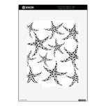 Starfish Pattern in Black and White. iPad 2 Skin