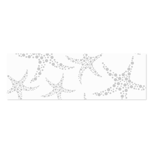 Starfish Pattern in Light Gray and White Business Cards