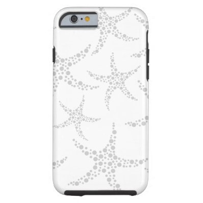 Starfish Pattern in Light Gray and White iPhone 6 Case
