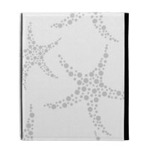 Starfish Pattern in Light Gray and White iPad Folio Case