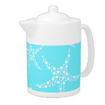 Starfish Pattern in Turquoise and White.