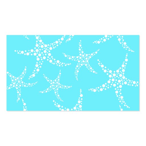Starfish Pattern in Turquoise and White. Business Card