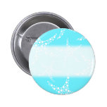 Starfish Pattern in Turquoise and White. Button
