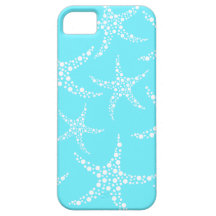 Starfish Pattern in Turquoise and White. iPhone 5 Cases