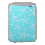 Starfish Pattern in Turquoise and White. MacBook Air Sleeve