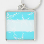 Starfish Pattern in Turquoise and White. Key Chain
