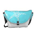 Starfish Pattern in Turquoise and White. Messenger Bag