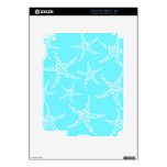 Starfish Pattern in Turquoise and White. Decal For iPad 2