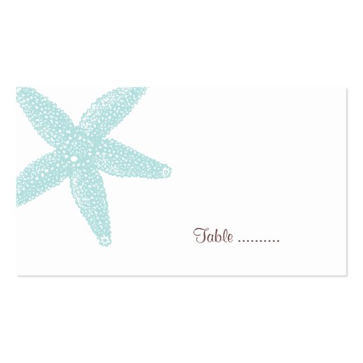 Starfish Place Card Business Card (front side)