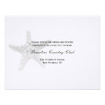 Starfish Reception Card - Black Personalized Invites