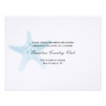 Starfish Reception Card - Blue Custom Invitations