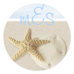 Starfish & Sand Dollar • Customize Me. Round Stickers