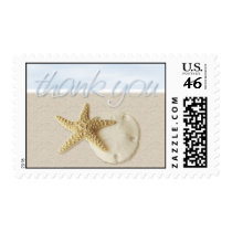 Starfish & Sand Dollar Thank You postage by EverAfter Starfish & Sand Dollar Thank You postage
