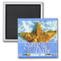 Starfish Save the Date Magnet magnet