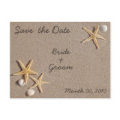 Starfish Save the Date postcards