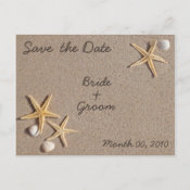 Starfish Save the Date postcards