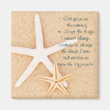 Starfish Serenity Prayer Magnet