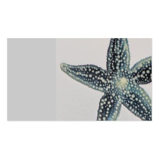 Starfish Table Place Card Business Card Template (back side)