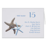 Starfish Table Seating Folded Card