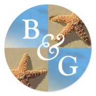 Starfish Tropical Event And Wedding Envelope Seal sticker