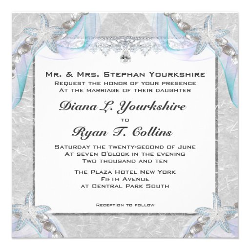 Starfish Wedding Invitation