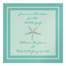 Starfish Wedding Invitation
