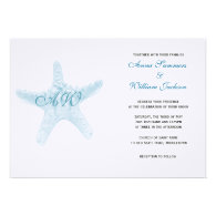 Starfish Wedding Invitation - Blue