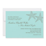 Starfish Wedding Invitation - Brown/Blue