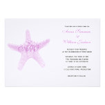 Starfish Wedding Invitation - Pink