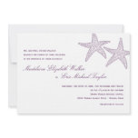 Starfish Wedding Invitation - Purple