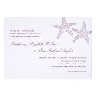 Starfish Wedding Invitation - Purple