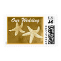 Starfish Wedding Invitation Stamps