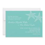 Starfish Wedding Invitation - Tiffany Blue
