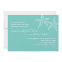 Starfish Wedding Invitation - Tiffany Blue