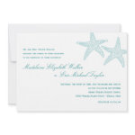 Starfish Wedding Invitation - Turquoise