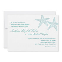 Starfish Wedding Invitation - Turquoise