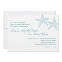 Starfish Wedding Invitation - Turquoise invitation