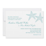 Starfish Wedding Invitation - Turquoise