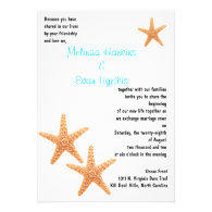 Starfish Wedding Invite
