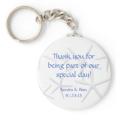 Personalized Wedding Favors on Starfish Wedding Personalized Favors Keychains By Sandpiperwedding