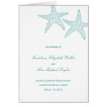 Starfish Wedding Program Card