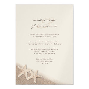 Starfish Wedding Reception Only Invitations 5