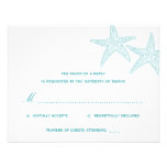 Starfish Wedding RSVP Card - Turquoise Personalized Invite