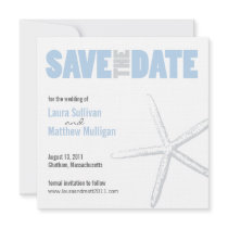 Starfish Wedding Save the Date Custom Announcement